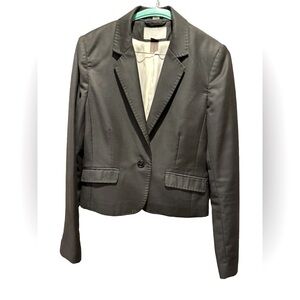 H & M Cropped Black Women’s Blazer | Single front button closure | Size: 8